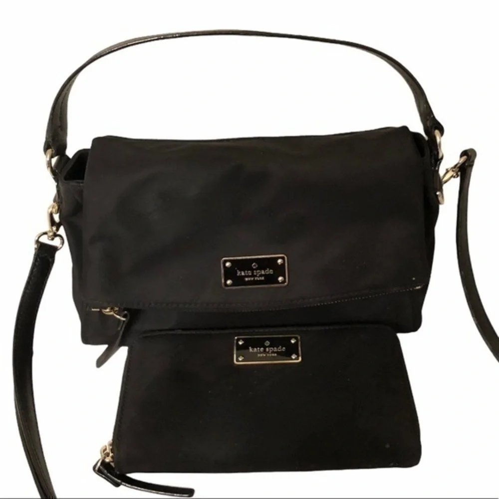 KATE SPADE nylon foldover crossbody bag